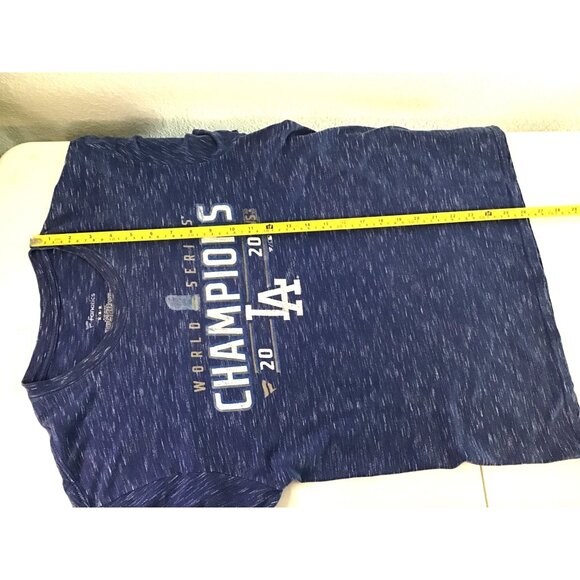 FANATICS- MENS BLUE DODGERS 2020 WORLD CHAMPIONSHIP T-SHIRT SIZE MEDIUM - Picture 6 of 6